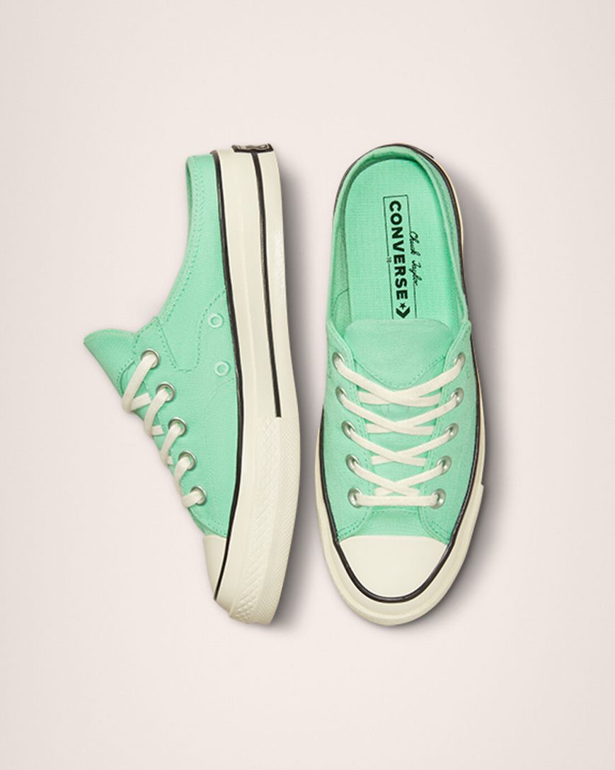 Zapatillas Bajas Converse Chuck 70 Mule Mujer Verde Negras | PE LW08E2